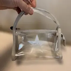 アニエスベー　agnis b. 透明　クリア　ポーチ　ハンドル付き　ミニ