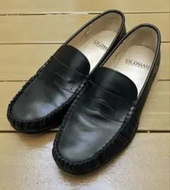 【美品】OLDMAN ブラック レザーモカシン　ローファー