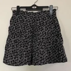 ZARAフリル付き黒白模様スカート 13-14歳用