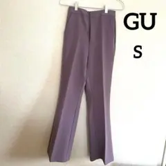 GU ジーユー パープル フレアパンツ Sサイズ