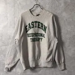 90s USA製 リー クロスグレイン スウェット 灰 XL カレッジ 古着