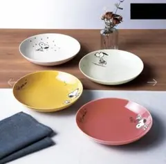 スヌーピー パスタプレート 4枚セット　未使用/箱に難あり