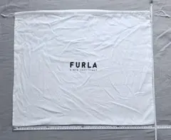 【大きめ】FURLA 保存袋 巾着 布袋 ホワイト ショップ袋 ロゴ フルラのサムネイル
