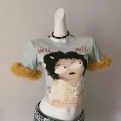 y2k ハイビスカス 平成ギャル 背中空き Tシャツ - メルカリ