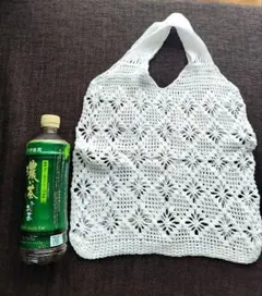 ハンドメイド ハンドバッグ レース編み 編み物 手芸 モチーフ編み