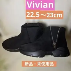 Vivian ブラック ショートブーツ