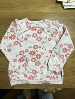 キムラタン　ボブソン　トレーナー 120cm ピンク　花柄　フリル