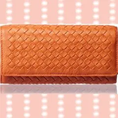❤圧倒的にカードの出し入れがしやすい♪❤編み上げデザインがお洒落☆長財布