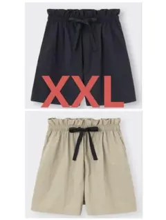 XXL ジーユー マルチテックボリュームショーツ ショートパンツ ベージュ＆黒