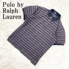 ポロバイラルフローレン 半袖ポロシャツ 紺色 コットン100％ L B3705