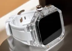46mm☆SZ0アップルウォッチラバーベルトカバーApple Watchバンド