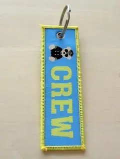 CREW クマ　キーホルダー ブルー×イエロー