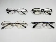 新品メガネフレーム４本セットまとめ売り(男性２本&女性2本)￥11111