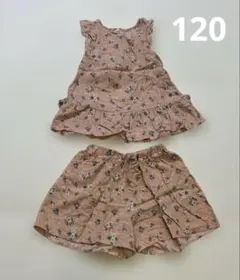 子供服 セットアップ　120 ピンク　花柄
