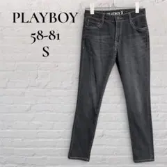 【PLAY BOY】【S】58-81 ブラックデニム　スキニー　細身　レディース