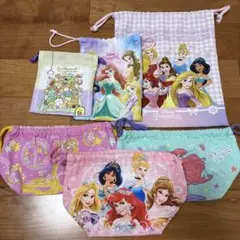 ディズニープリンセス＆すみっコぐらし巾着袋セット