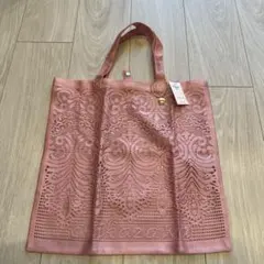 近沢レース☆総レースミニトートバッグ&ポーチ☆ウサギ・ピンク - メルカリ