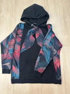 NO ID. BLACK 　スカーフストリングドルマンスリーブパーカ