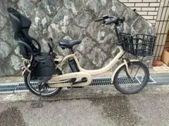 手渡.神奈川限定]電動アシスト三輪自転車 ベージュ 前後カゴ付き ロー