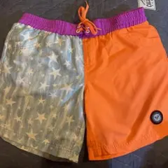 ROXY サーフパンツ　　オレンジ 星柄