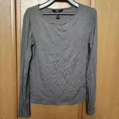 FOREVER 21 リブ編み長袖Tシャツ Sサイズ オリーブグリーン