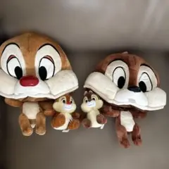 ディズニー　チップ&デール　ファンキャップ　ぬいぐるみバッジ