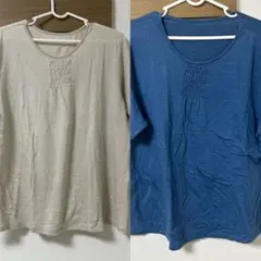 2点まとめ半袖Tシャツ白青クリスチャンオジャールChristian aujardのサムネイル