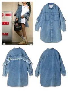 DIESEL ジョグジーンズジップアップフリルワンピース