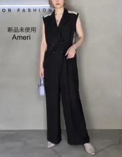 新品タグ付】AMERI RETURN COLLAR オールインワン 黒 S - メルカリ