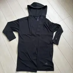 adidas フード付きカーディガン ブラック色 Ｍサイズ