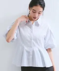 ペプラムシャツ