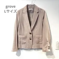 grove テーラードジャケット ベージュ　Lサイズのサムネイル