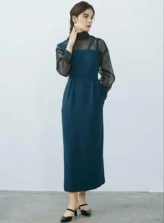 ラグナムーン パーティドレス S ブルー お呼ばれ 結婚式 二次会 同窓会