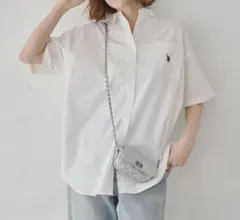 U.S. POLO ASSN. 半袖シャツ ゆったりホワイト