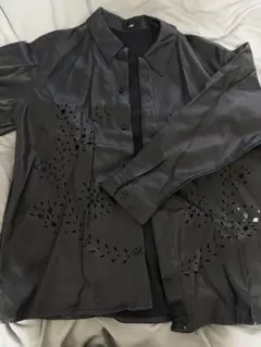 HARE フェイクレザー カットワーク シャツジャケット F
