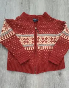 BURBERRY 赤 カーディガン 100A