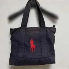 ポロラルフローレン　トートバッグ　ネイビー