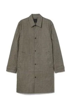 H&M ウォーターリペレントカーコート ベージュチェック 新品ステンカラーコート