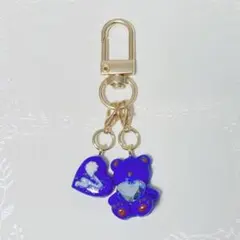 ハートチョコとくまちゃんチョコのチャームキーホルダー⑅119