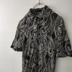 ア*ン様 a7 良品 FUGA/フーガ 細身 半袖シャツ 黒/44のサムネイル