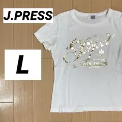 J.PRESS ジェイプレス 半袖カットソー ホワイト Lのサムネイル
