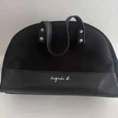 agnès b. ブラックハンドバッグ　折りたたんでコンパクトに発送します。