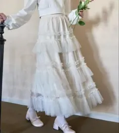lovilyn ティアードチュールスカート