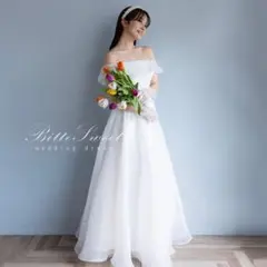 bsweet オフショルオーガンジーシアードレス　Aライン