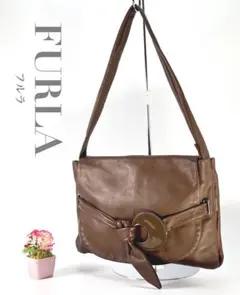 フルラ FURLA ハンドバッグ ショルダー 肩がけ ブラウン レディース