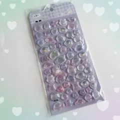 ボンボンドロップシール うるちゅるシール 立体シール 3Dシール 動物 紫