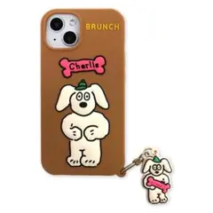 ブランチブラザー iPhone14ケース 13 あり♪ チャーム付 ブラウン