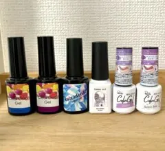 ネイル工房キャンドゥ等ジェルネイル、マグネットジェルまとめ売りパープルブルー系