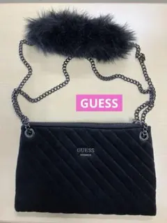 GUESS ショルダーバッグ ファー付き チェーンのサムネイル