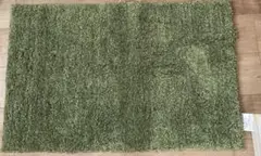 玄関ラグ　未使用　緑色ポリエステルラグ 約54x 85センチ
